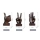thumbnail image 5 of Decoración de escultura de mano, estatua de dedo, decoraciones de escritorio de resina, marrón, dedo de victoria, 5 of 5