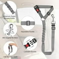 thumbnail image 5 of 2 Packs Dog Cat Safety Seat Belt Strap Car Headrest Restraint Adjustable Nylon Fabric Dog Restraints Vehicle Seatbelts Harness, 5 of 11