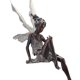 thumbnail image 3 of 2 uds escultura de hada de las flores estatua sentada de resina para paisajismo en el patio (negro), 3 of 7