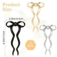 thumbnail image 2 of Topboutique U Shaped Bow Hairpins Elegant French Twist Hair Pin Wavy Hair Fork Styling Hair Pins Buns Sticks Hairpins French Style Hair Updos for All Hair Types Women Girl Gift,Gold,Black,Silver, 2 of 7