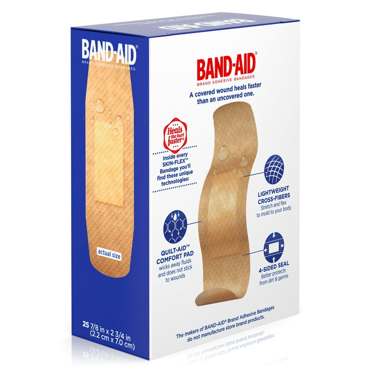 Band-Aid Brand Flexible Fabric Adhesive Bandages, All One Size