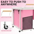 thumbnail image 2 of 230L (60 Gal) Extra Large Fashion Laundry Sorter 3 Section with Lid, Rolling Laundry Basket Hamper with Handle, Laundry Organizer Storage Cart with Sturdy Metal Frame for Laundry Room,Hotel,Pink, 2 of 14