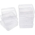 thumbnail image 1 of Paquete de 10 cajas organizadoras cuadradas de plástico transparente para guardar cuentas, de 8,2 x 8,2 x 2,8 cm, con tapa., 1 of 9