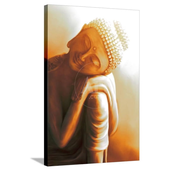 Resting Buddha II, Figurative Religion World Culture Stretched Canvas Wall Art by Christine Ganz Sold by ArtCom