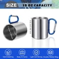 thumbnail image 3 of 6 Pcs Insulated Stainless Steel Camping Coffee Mug Portable Hiking and Backpacking Camping Cup with Handle for Outdoor Sports Travel Hiking Kitchen, 3 Style, 3 of 7