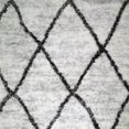thumbnail image 3 of 595850 Ardita Soft Shag Trellis Modern Gray/Charcoal Area Rug 3'9" x 5'9", 3 of 3