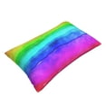 thumbnail image 3 of YFYANG Super Soft Rectangular Plush Cushion Cover (Without Pillow Insert), Watercolor Rainbow Doodle Comfort and Non-Pilling Hidden Zip Bedroom Sofa Pillowcases, 20"x30", 3 of 9