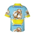 thumbnail image 4 of Xecao Dog Takes a Bath in the Bathtub print Hawaiian shirt - a stylish short-sleeve button-down for men, perfect for casual beach and tropical outings., 4 of 9