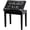Black-single, variant on WSWJY Adjustable Duet Piano Bench with Storage Black Faux Leather Piano Stool Deluxe Padded Seat with 2” Thick Cushion