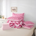 thumbnail image 6 of jejeloiu Leopard Print 7-Piece Twin Bedding Sets,Western Cowgirl Bedding Comforter Set,Pink White Sheet Sets For Girls Kids,Ultra Soft Home Decor Reversible, 6 of 8