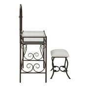 Linon Clarisse Vanity and Bench Stool Set, Multiple Colors