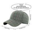thumbnail image 2 of Jiibva Plaid Baseball Cap for Women Men Adjustable Golf Dad Hat Unstructured Trucker Ball Caps Summer Vintage Plaid Hats Warm Peaked Cap for Outdoor, 2 of 7