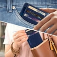 thumbnail image 4 of Epicgadget Credit Card Holder with ID Slot, RFID Blocking Premium PU Leather ID Credit Card Holder Slim Wallet Cover Case Sleeve (Navy Blue), 4 of 4