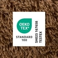 thumbnail image 6 of TOWN & COUNTRY LUXE CuddleTown Fuzzy Solid Donut Pet Bed, Soft, Cozy & Calming, Water Repellent, Non-Slip Bottom, 100% Machine Washable, Brown, Small 24"x24"x7" Round, 6 of 6