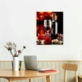 thumbnail image 2 of ONETECH Wine Decor Kitchen Canvas Art Red Wine Rose Artwork for Home Walls Black and White With Red Wine Painting Printed Rose Art Dining Room Decor Red Kitchen Pictures Wall Decor Stretched, 2 of 4
