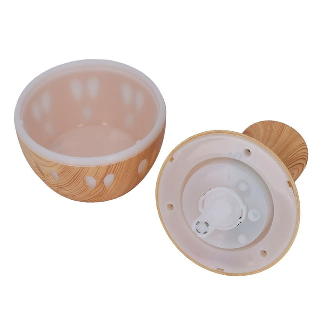 Difusor De Aceite Esencial De Grano De Madera, Apagado Automático, Alimentado Por USB, Ayuda A Dormir Con Poco Ruido, Humidificador De Niebla LED De 7 Colores, 300 Ml Para Oficina