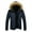 Blue, variant on Abcnature Men's Hooded Winter Coat Warm Puffer Jacket Thicken Cotton Coat with Removable Hood Mountain Waterproof Ski Snow Jackets for Men