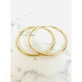 thumbnail image 2 of Endless Hoop Earrings Real Gold Filled 30x30mm For Womens / Argollas Arracadas en Oro Laminado Mujer / Hoop for Everyday, 2 of 5