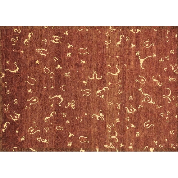 Ahgly Company Indoor Rectangle Abstract Brown Modern Area Rugs, 8' x 12'