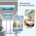 thumbnail image 6 of 4 Pack Teal White Gradient Fluorescent Light Covers for Ceiling Lights Abstract Ombre Texture Modern Art Magnetic Ceiling Light Covers Overhead Light Filters for Office Classroom Home, 6 of 9