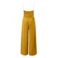 thumbnail image 5 of gvdentm Womens Jumpsuit Shorts Jumpsuits for Women Loose Casual Sleeveless Spaghetti Strap Stretchy Wide Leg Rompers Yellow,XXL, 5 of 5