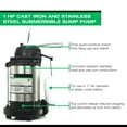 thumbnail image 6 of WAYNE - 1 HP Submersible Cast Iron and Stainless Steel Sump Pump with Integrated Vertical Float Switch - 6,100 Gallons Per Hour - Heavy Duty Basement Sump Pump, 6 of 8