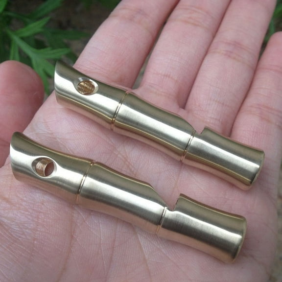 Worgeous Golden Brass Outdoor Sports Whistle, Lightweight, Rust-Resistant, Loud Sound, 1 Piece