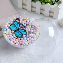 SEWOART 20Pcs Clear Plastic Fillable Ornaments DIY Design Transparent Holiday Decorations