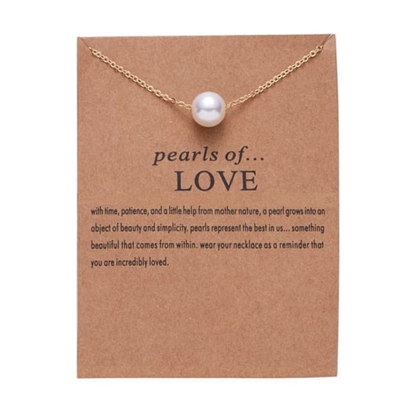 AOOOWER Sophisticated Pearls Pendant Necklace Elegant Neckchain Charm For Everyday Wear