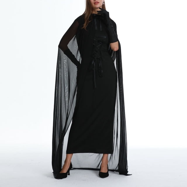 TIMIFIS Costume Rétro d'Halloween pour Femmes Robe Renaissance Médiévale à Lacets Irlandaise sur Longues Robes Automne/hiver