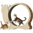 thumbnail image 1 of Homall Roue d'Exercice pour Chat, Grande Roue de Course d'Exercice pour Chat de 48 Pouces avec Mécanisme de Verrouillage/roue Silencieuse/piste Tapis, Tapis Roulant pour Chats d'Intérieur, Bois Naturel, 1 of 7