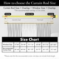 thumbnail image 2 of MERIVILLE 1-Inch Diameter Dobson End Cap Single Window Treatment Curtain Rod, 48-Inch to 84-Inch, Royal Gold, 2 of 9