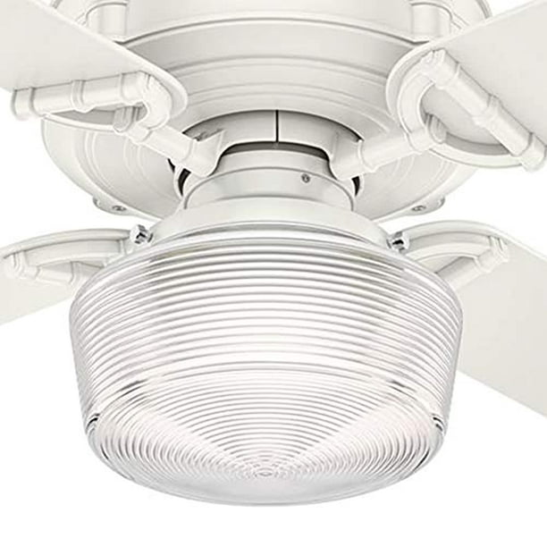 Hunter Fan 60 Inch Traditional Fresh White Indoor Ceiling With Light Kit And Remote Control Renewed Com Fresh White Indoor Ceiling Fan, Hunter Cast Iron Ceiling Fan
