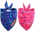 thumbnail image 1 of Bandanas de cumpleaños para perros Realeaf, paquete de 2, azul y rosa, XL, 1 of 6