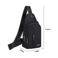 thumbnail image 3 of Anti-Theft Sling Bag with USB Port - Waterproof Chest Pack Headphone Jack Travel Daypack Hiking Commuting Essentials Organizer(Black), 3 of 8