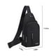 thumbnail image 3 of Bolsa de pecho de moda negra con orificio para USB y auriculares, mochila con correa cruzada multipropósito, 3 of 8