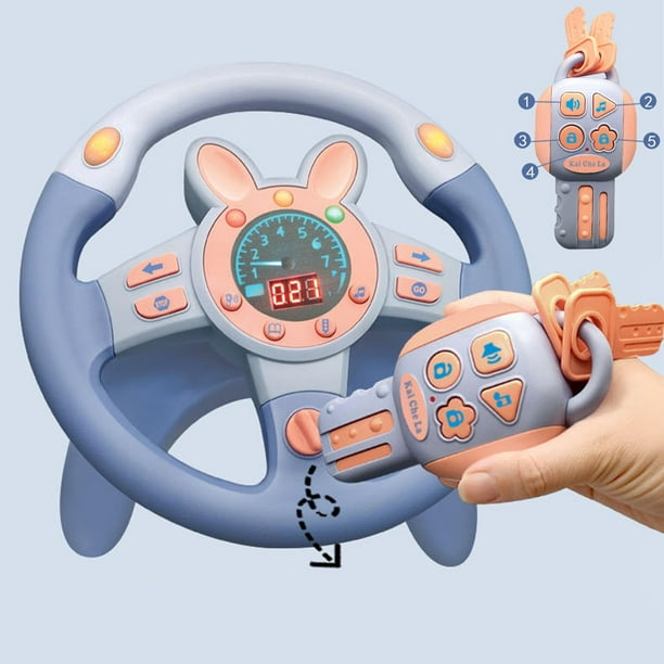 F Fityle Volante De Conducción Simulación – Juguete Interactivo Con Música Y Sonidos, Ventosas De Fijación, +3 Años
