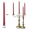 thumbnail image 2 of Candles & Holders 10 Inch Dripless Taper Candles Set of 4 Glossy Red Metal Style Candle Sticks for Home Wedding and Dinner Events, 2 of 8