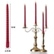 thumbnail image 3 of 4 velas cónicas que no gotean, candelabros de metal rojo brillante de 10 pulgadas para decoración del hogar, cenas y bodas, 3 of 8