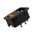 thumbnail image 2 of 10A 125V Power Outlet Inlet Modular with 5 x 16AWG Wiring 3-Pin IEC320 C14 Yellow, 2 of 9