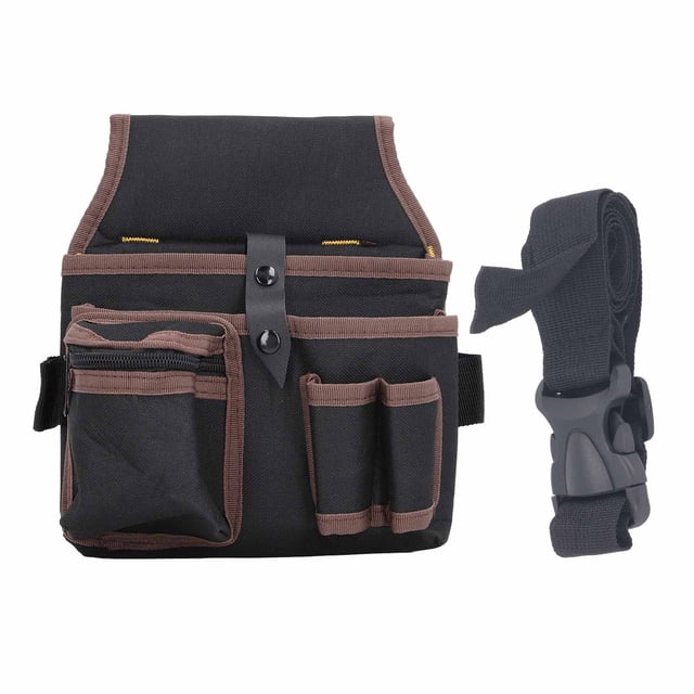 Bolsa de herramientas de cintura impermeable de tela Oxford con bolsillos multifuncionales para cinturón para electricistas