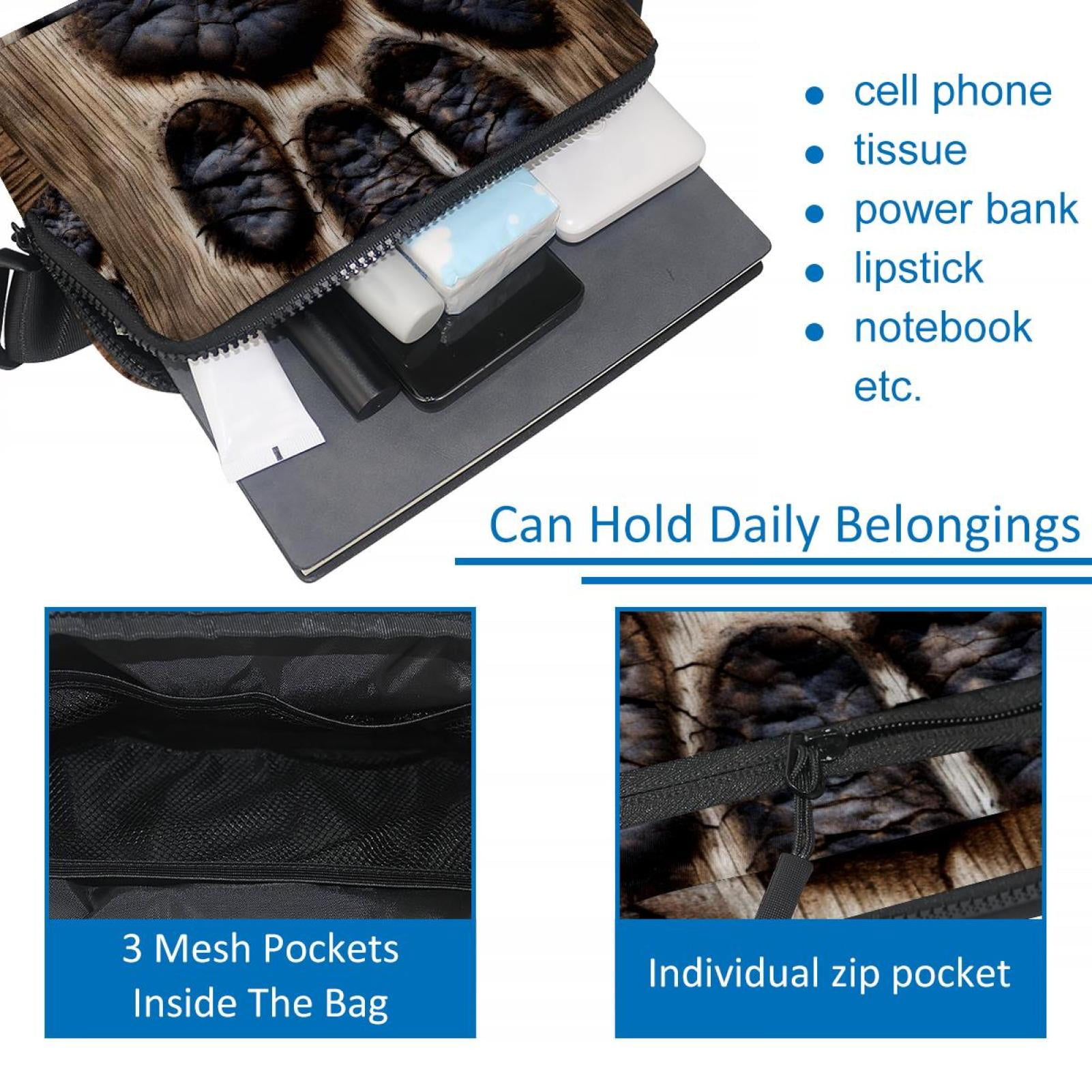 Paw prints Lightweight, Adjustable Fanny Pack with Extension Strap - Unisex Money Belt Waist Bags