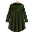 thumbnail image 4 of IMENGL Plus size button plush tops loose cardigan, Green M, Size M-5XL, 4 of 4