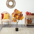 thumbnail image 4 of Nearly Natural 4ft. Autumn Umbrella Ficus Fall Artificial Tree, 4 of 5