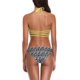 thumbnail image 2 of Estampado Floral de Las Mujeres Recorte Trajes de baño de Tirantes Halter Halter Bikini Amarillo XL Amarillo XL Xishao ropa, 2 of 2