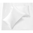 thumbnail image 4 of Satin Bed Sheet Set 4 Piece, Silk Bedding Set with 1 Flat Sheet, 1 Fitted Sheet and 2 Silk Pillowcases, White, King Size, 4 of 7