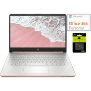 HP Newest 14" Laptop, Slim Light Laptop Computer for Students and Business, Intel Quad-Core N4120, 1 Year Office 365, Webcam, HDMI, WiFi, Win 11, 16GB RAM, 256GB Storage(128GB eMMC+128GB SD)