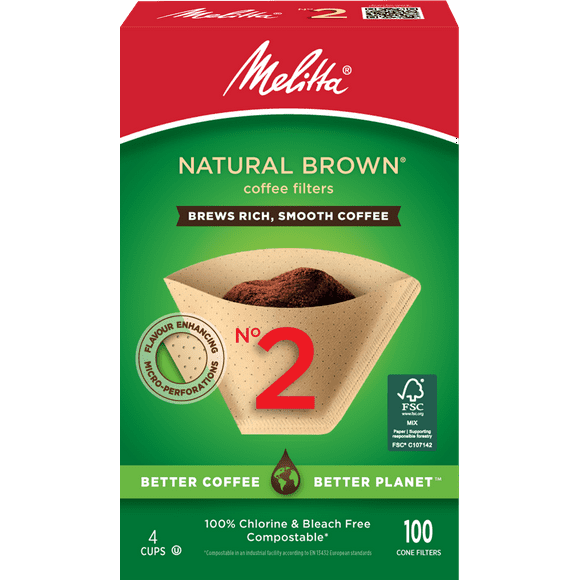 Melitta Natural Brown #2 Coffee Filters