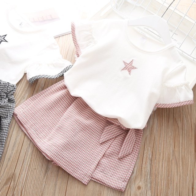Ropa para niñas, ropa de verano para niñas pequeñas, trajes de 2 uds, ropa para niños, chándal para niñas, ropa para niños Tan Jianjun unisex