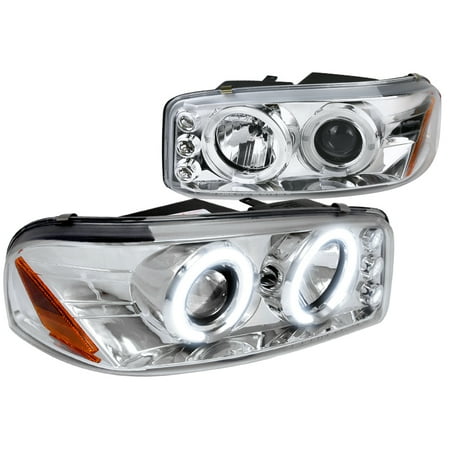 - Spec-D Tuning 1999-2006 Gmc Sierra Denali Halo Projector Led Head Lights 1999 2000 2001 2002 2003 2004 2005 2006 (Left + Right)